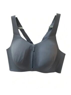 Knix Catalyst Grey Front Zip Sports Bra 8